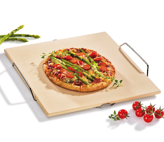 Piastra refrattaria per pizza Kuchenprofi 38x35,5x3,5 cm.