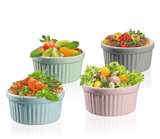 Coppetta tonda creme brulee 4pz ceramica 10x5 Cm./15 Cl. 5113427