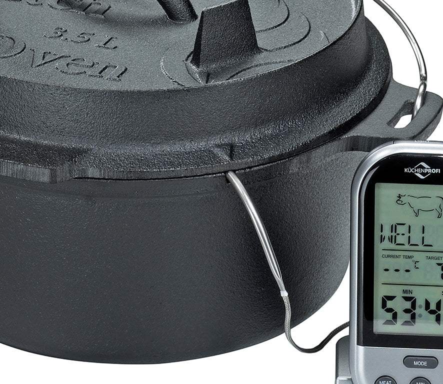 Kuchenprofi Forno Olandese in ghisa per barbecue L 3,5 cm Ø24