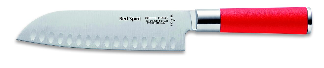 Coltello Santoku alveolato cm. 18 Serie Red Spirit Dick 8174218K