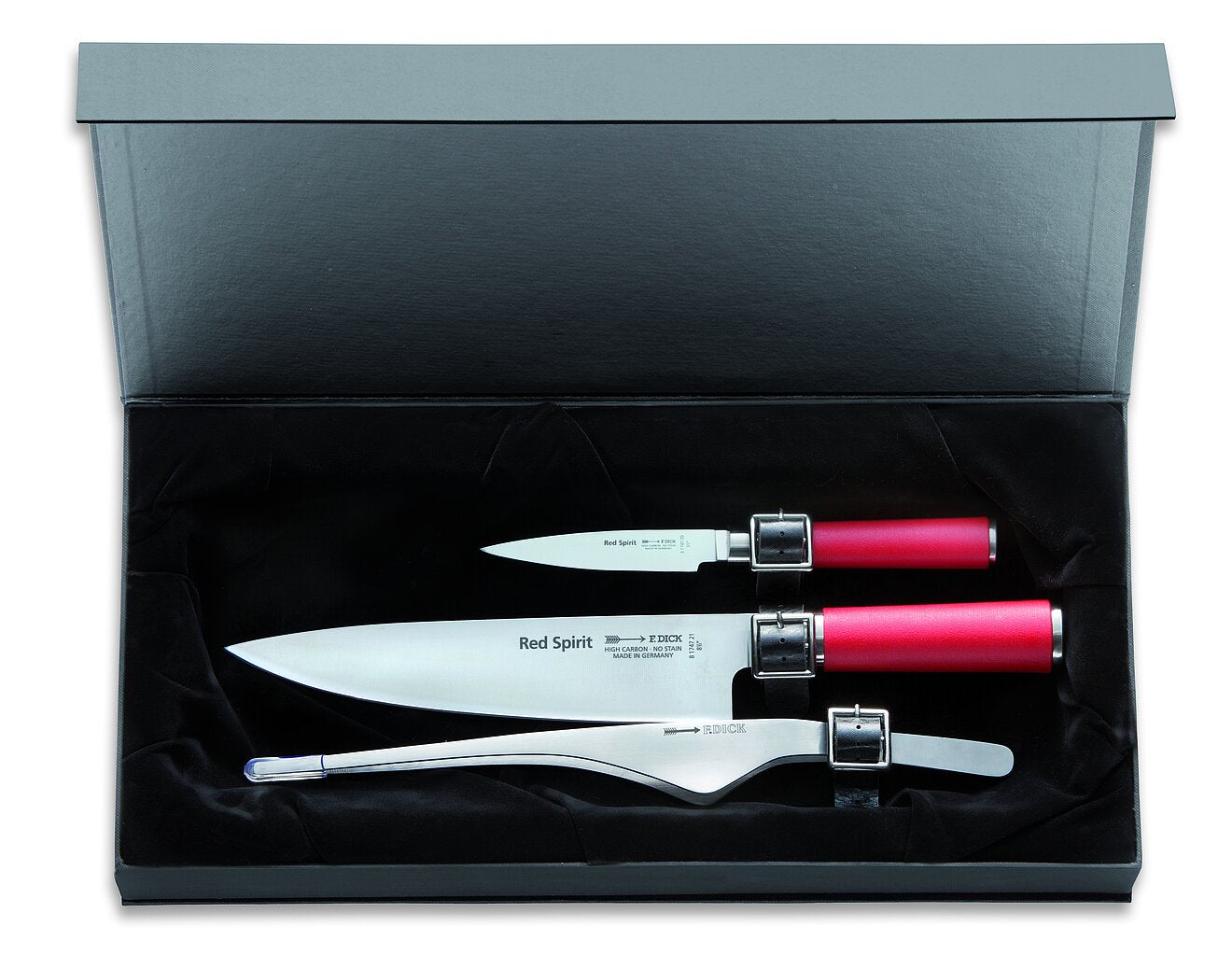 Set 2 coltelli + pinza da cucina F.DICK Red Spirit 81748000