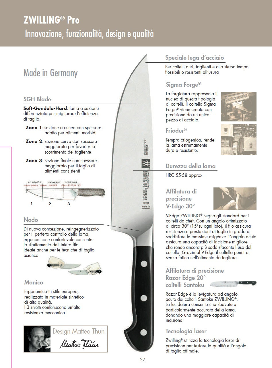 Coltello da cucina per carne Cm.16 Zwilling Pro 38400-161-0
