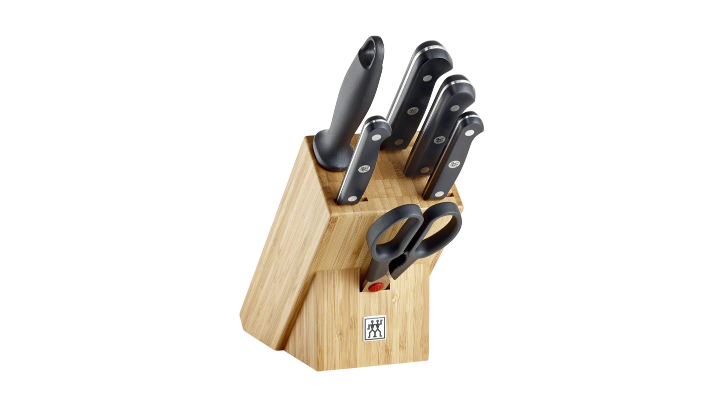 Ceppo in legno naturale 6 pz coltelli Zwilling Gourmet 36131-002