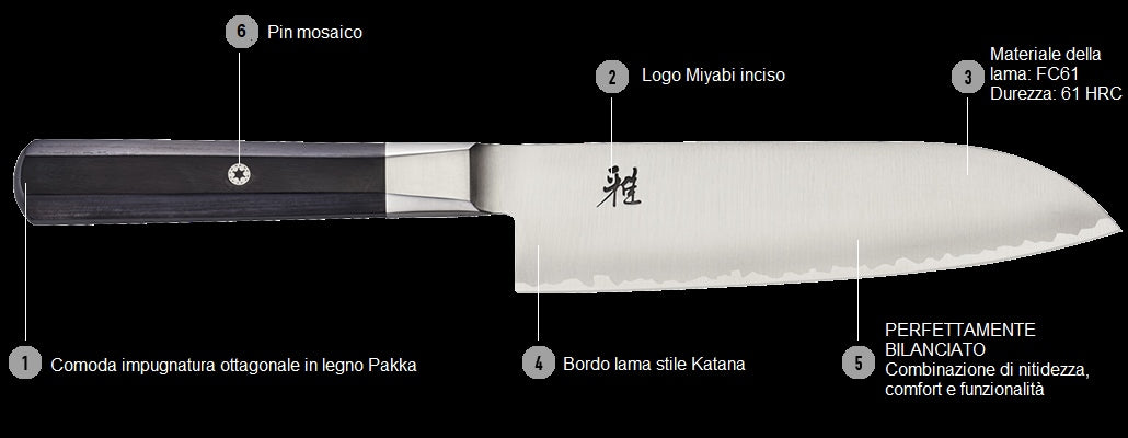 Miyabi 4000FC coltello da cucina Santoku 18 cm. 33957-181-0