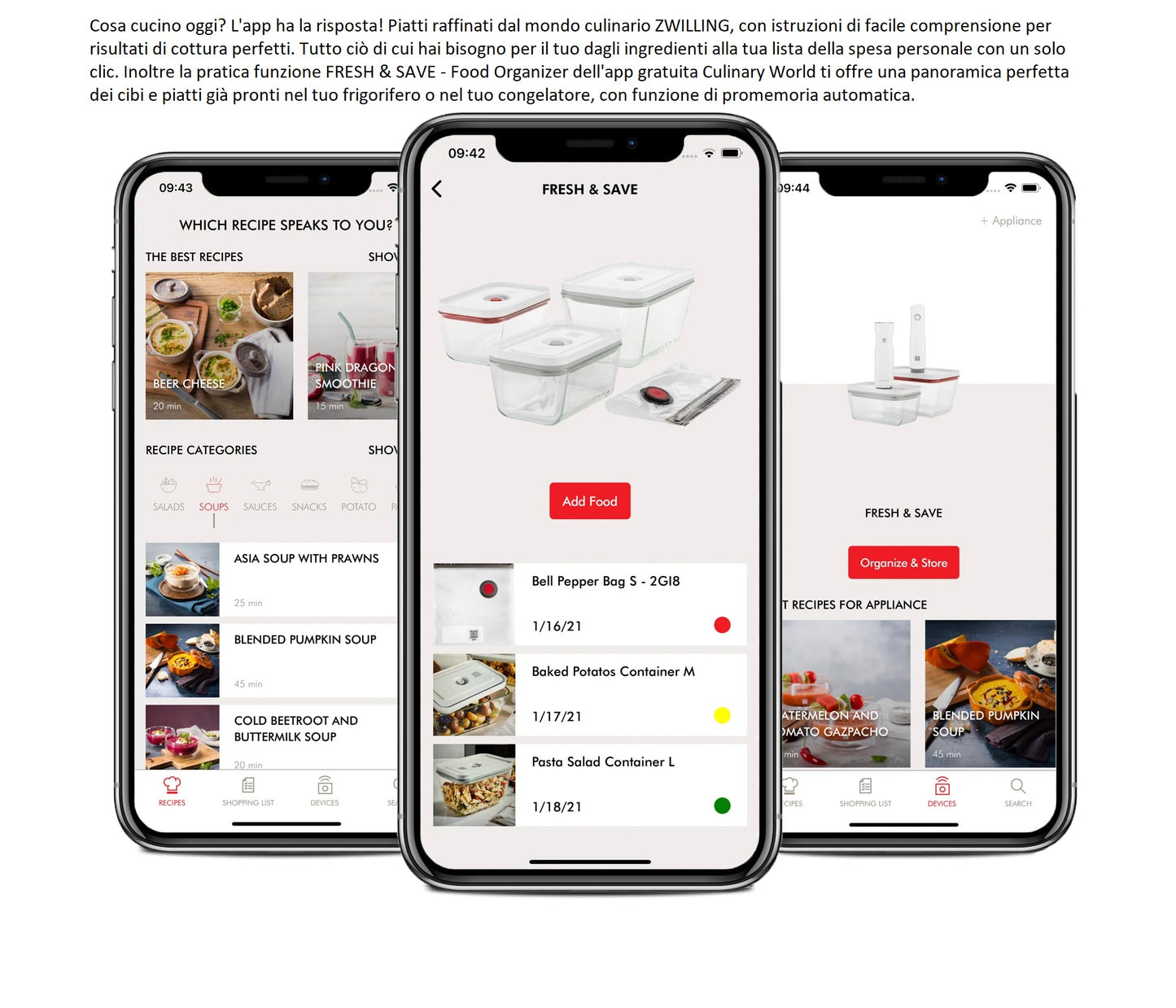 Zwilling fresh & save set di tre sacchetti sottovuoto L 8,5