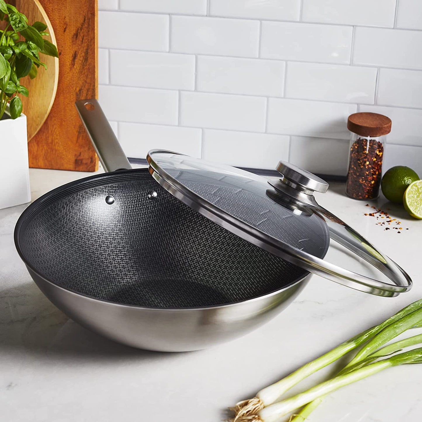 Zwilling wok Joy plus con coperchio 30 cm induzione antiaderente