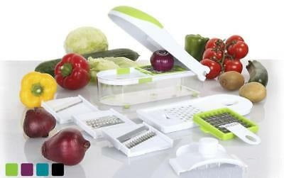 Tagliaverdure nero con 6 inserti Contenitore di di raccolta