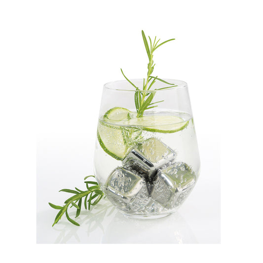 Cubetto inox refrigerante riutilizzabile confezione 4 pezzi