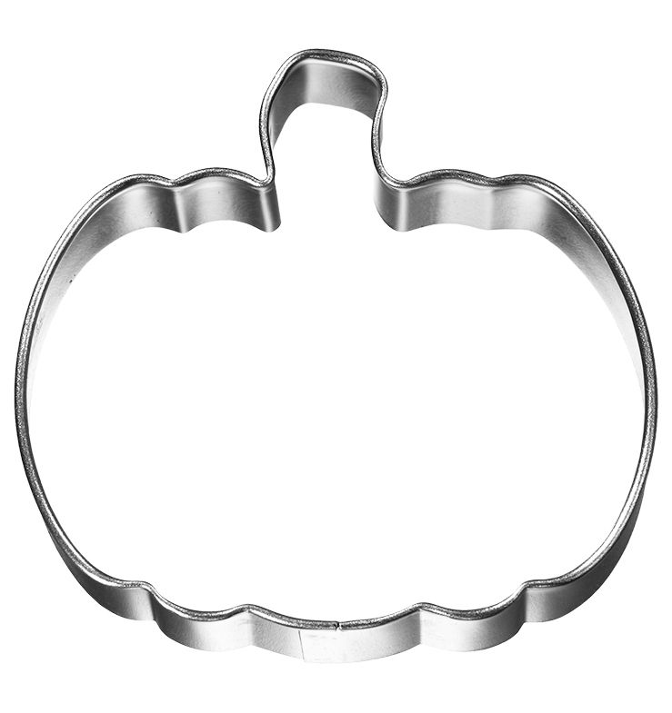 Stampino taglia biscotto inox a forma di zucca Halloween cm.6,5