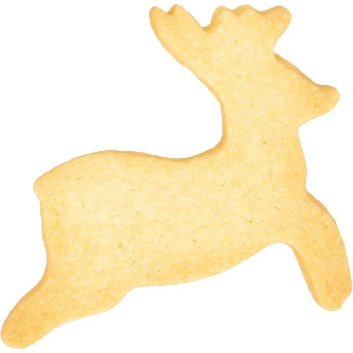 Stampino taglia biscotti a forma di renna in acciaio inox 6,5 cm