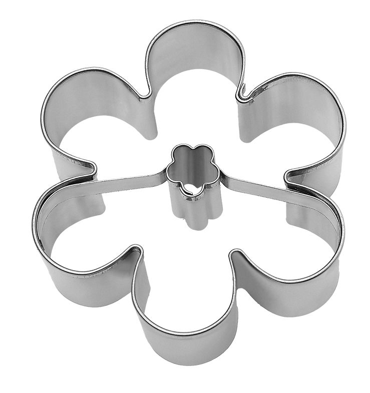 Stampino per biscotti fiore estivo inox, cm 6,6