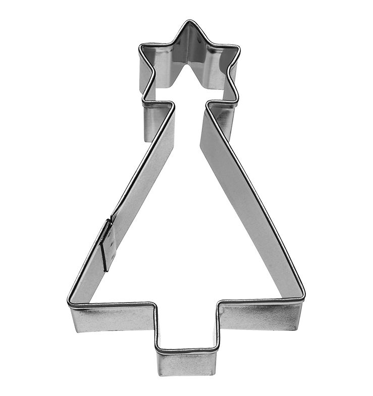Stampino tagliapasta a forma di albero di natale inox cm 7,5