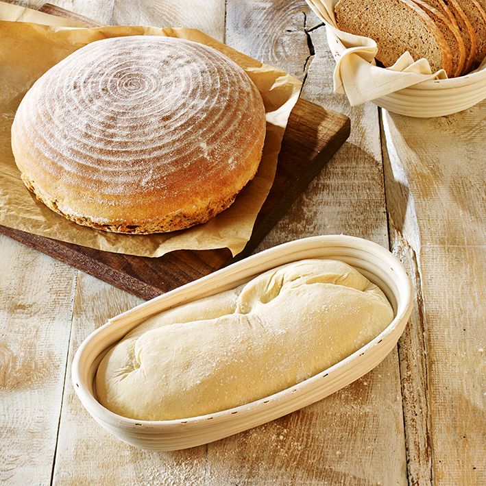 Cesto per lievitazione pane tondo in vimini naturali 25 cm.