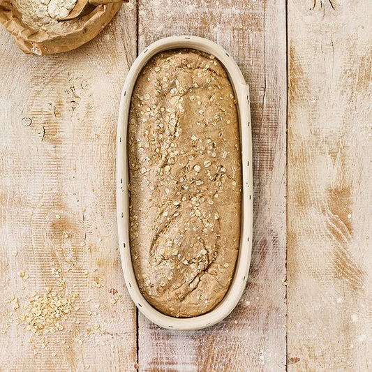 Cesto per lievitazione rettangolare in vimini naturale