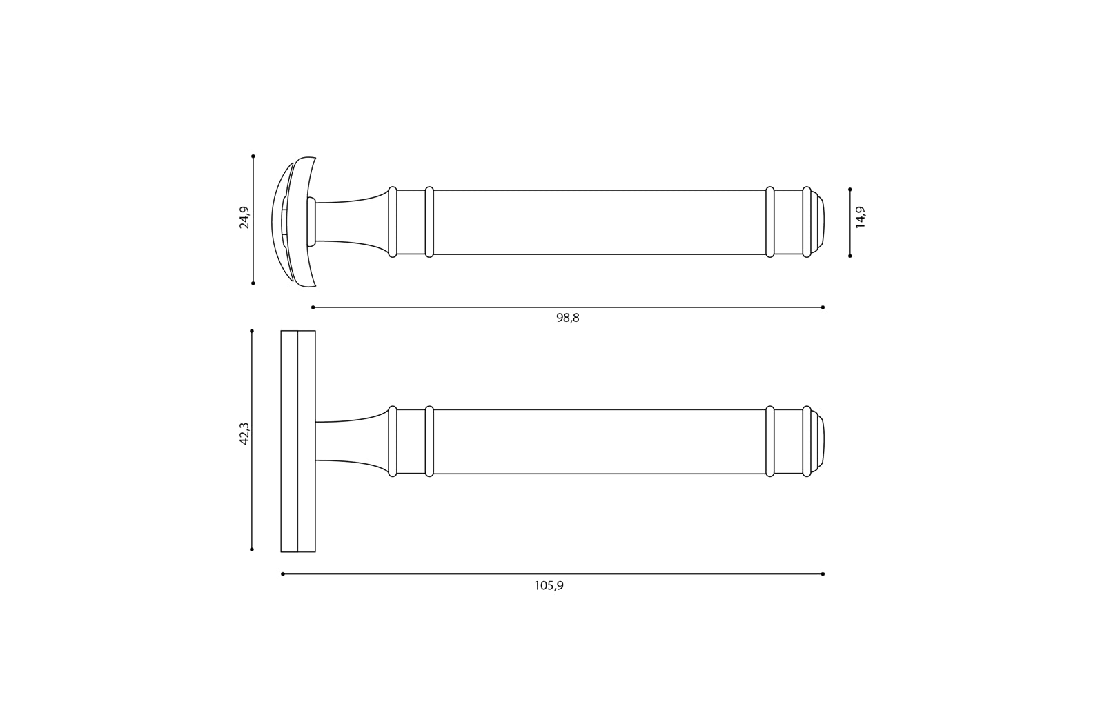Muhle rasoio di sicurezza pettine aperto in acciaio inox R 41 GS