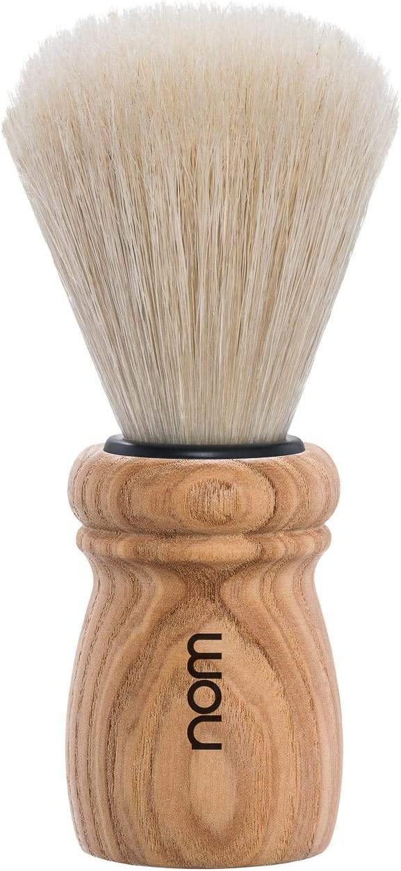 Muhle Pennello da barba "nom" manico frassino chiaro e setole naturali
