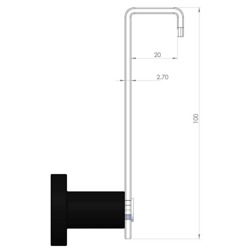 Ganci appendiabiti per porta "solo" confezione da 2 pezzi