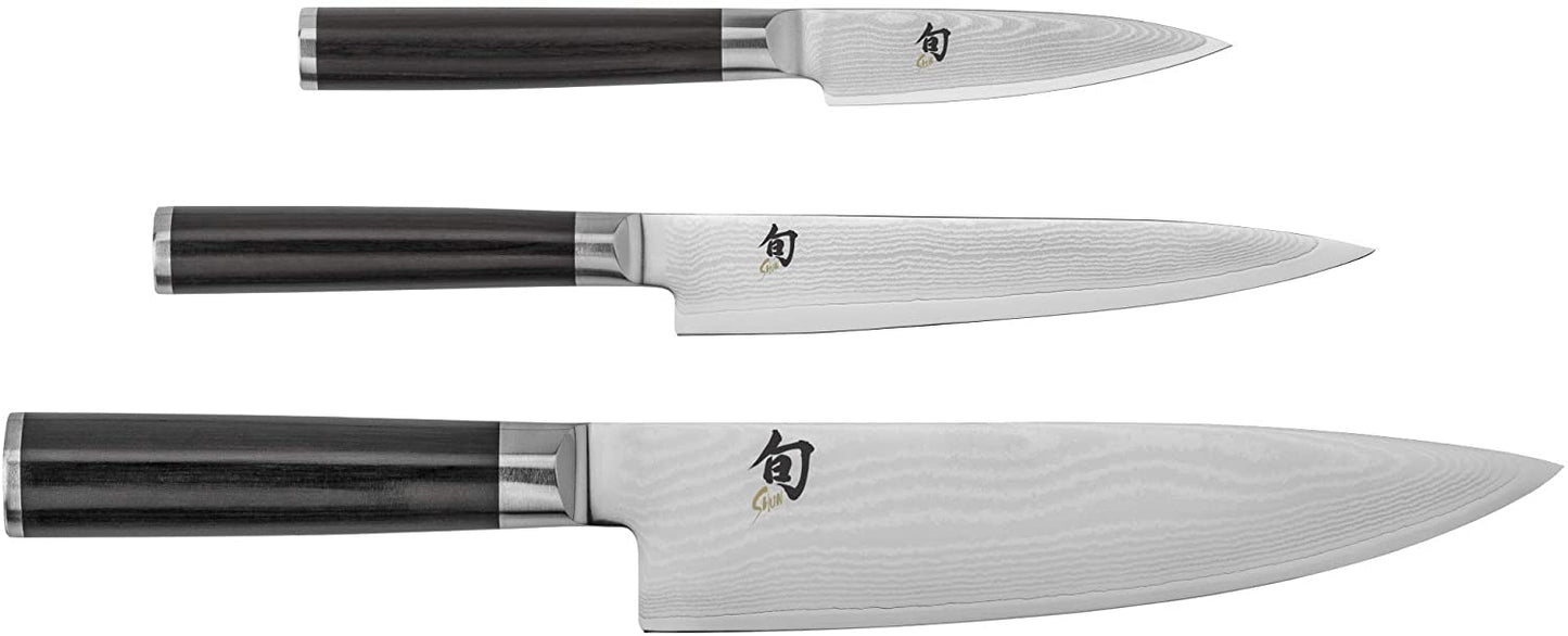 Kai Shun Set coltelli DMS300 da cucina damascati, lo spelucchino DM-700, il multiuso701, il trinciante da cuoco DM-0706