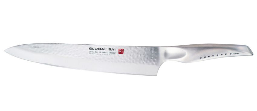 Global SAI-06 cm. 25cm coltello da cucina tranciante martellato