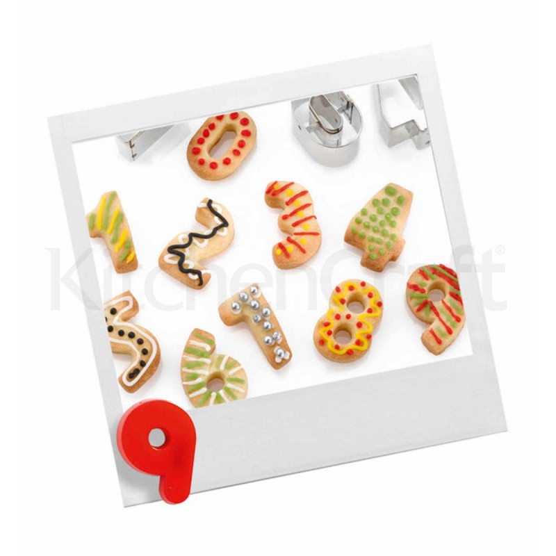 Formine tagliabiscotti numeri set.9 pz KCLMCUTNUM