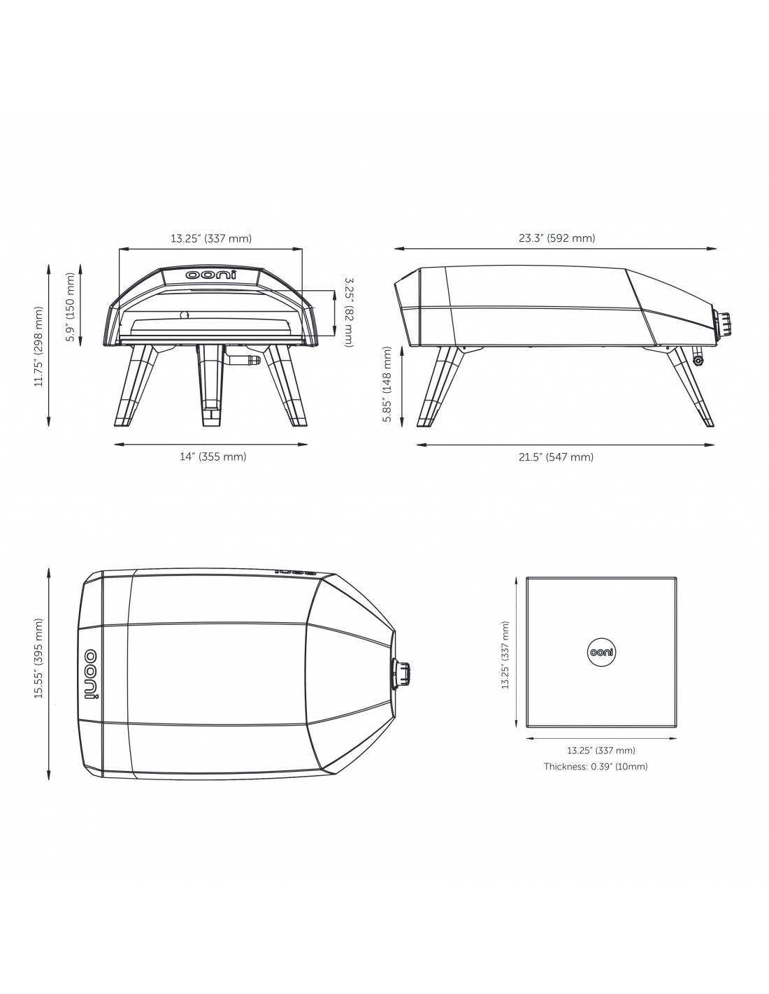 Ooni Koda 12 Forno a gas Portatile per Pizza