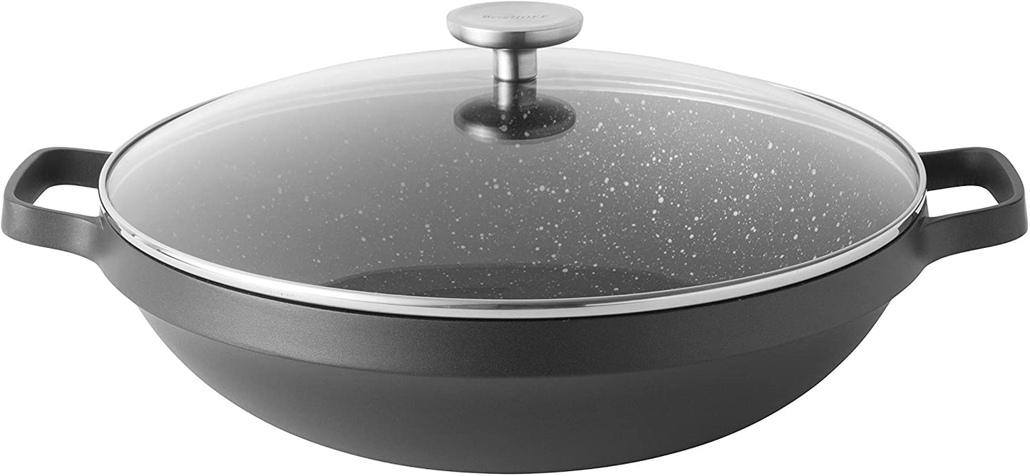 Wok GEM induzione antiaderente con coperchio Ø 32 cm