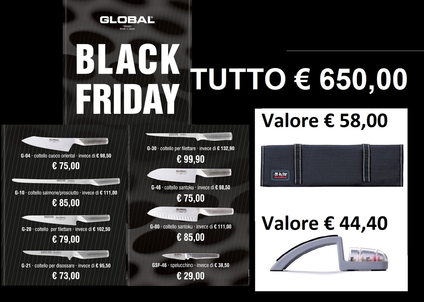Global set coltelli offerta Black Friday