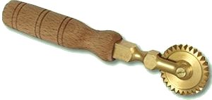 Rotella tagliapasta festonato in ottone 124RS38/4