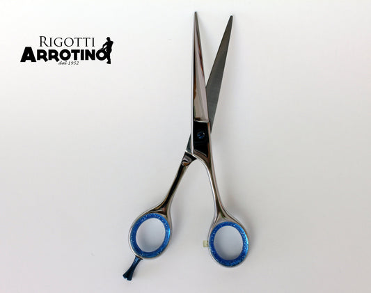 Forbici professionali parrucchiere 5,5 L con anelle mobili Blu