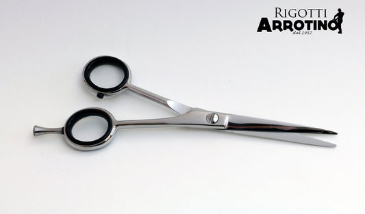 Forbici professionali parrucchiere 5,5 con anelle mobili nere