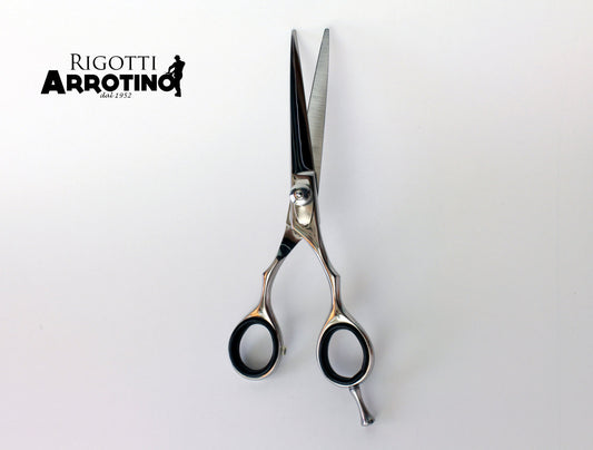 Forbici professionali parrucchiere 5,5 V con anelle mobili nere