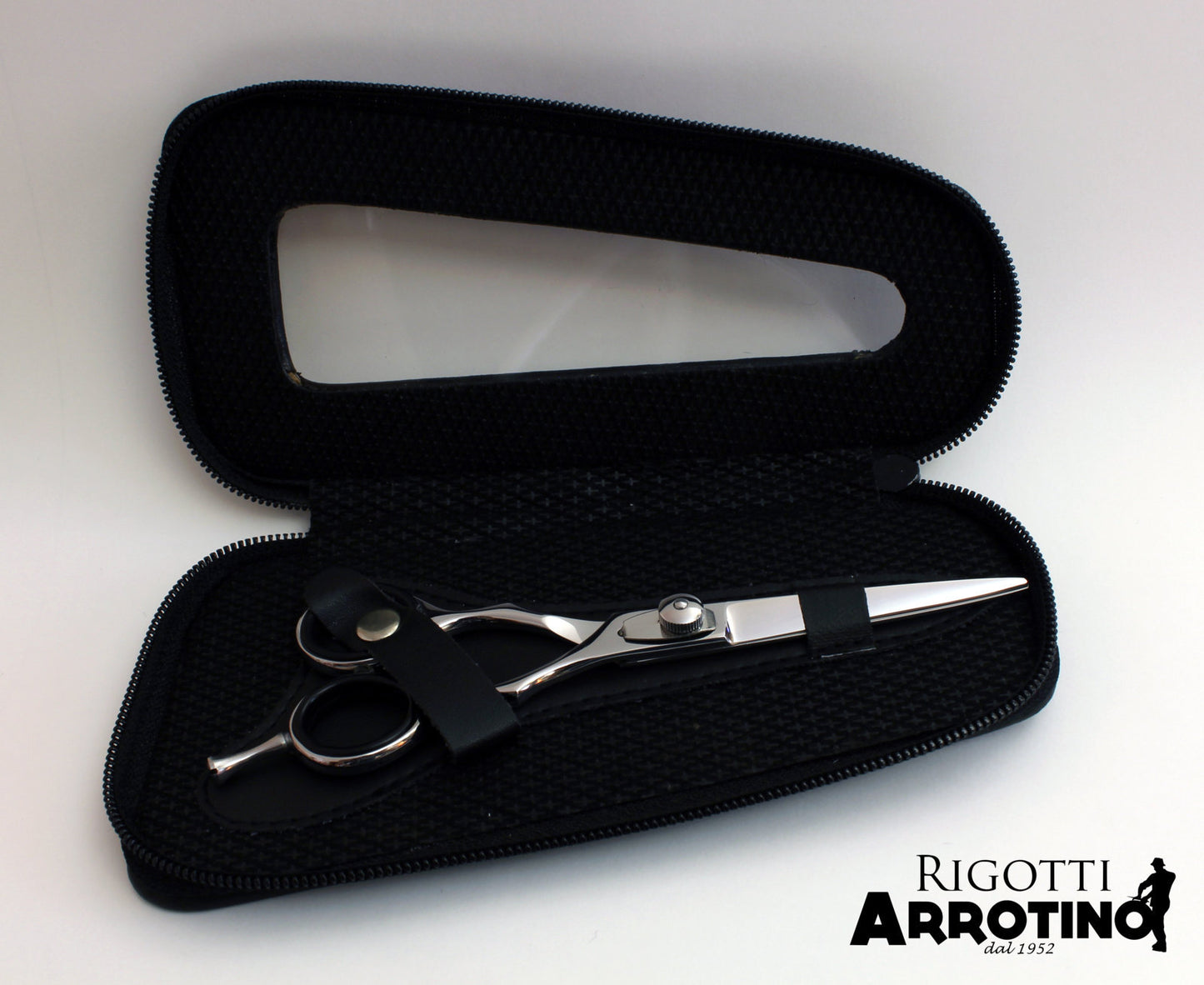 Forbici professionali parrucchiere 5,5 V con anelle mobili nere