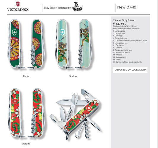 Victorinox Sicily Limited Edition Tizzini completa Climber 91mm.