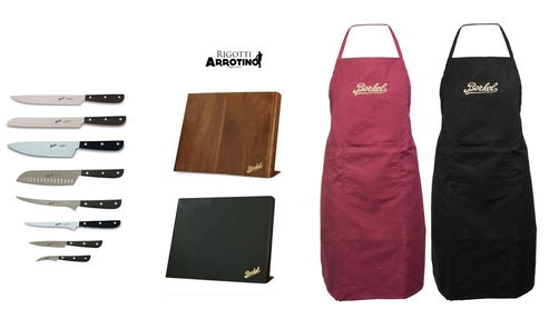 Ceppo magnetico Bambù o Nero opaco + set di otto coltelli Berkel