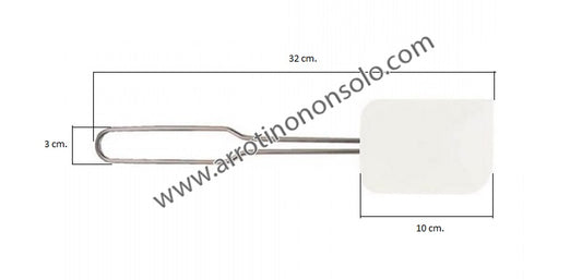 Spatola leccaciotola professionale manico inox 32 cm. 5510045