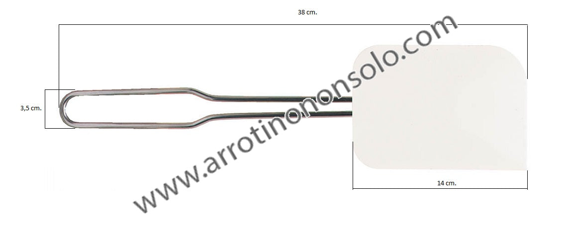 Spatola leccaciotola professionale manico inox 38 cm. 5510044