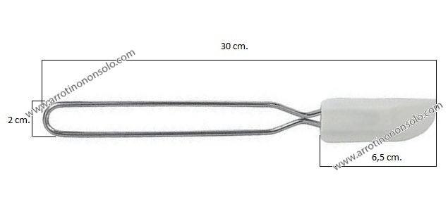 Spatola leccaciotola professionale manico inox 23 cm. 5510047