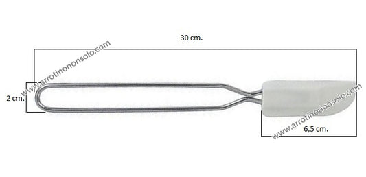 Spatola leccaciotola professionale manico inox 23 cm. 5510047