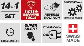 Fresa Regolabile Valera Maniswiss con Set Professionale VL 651