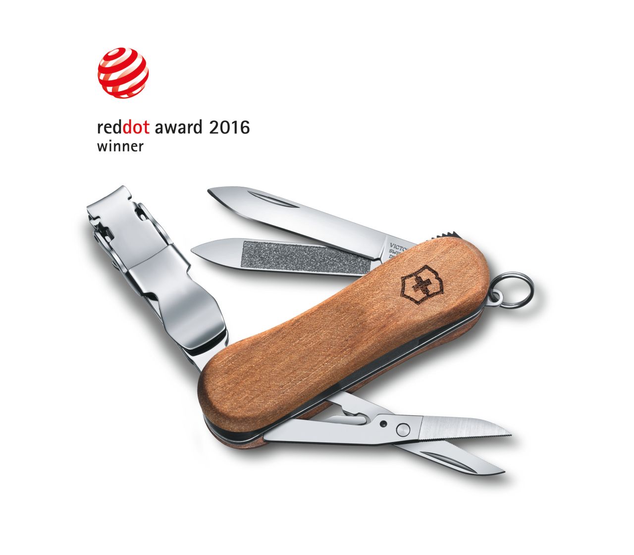 Victorinox Tagliaunghie Nail Clip guancette legno 580 0.6461.63