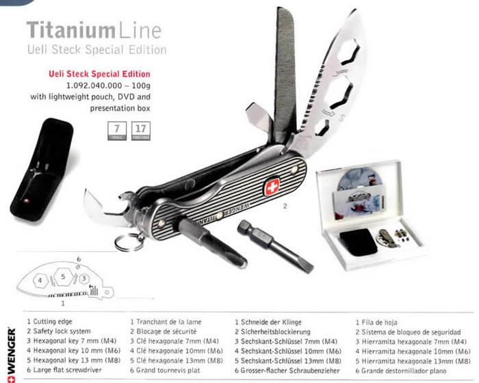 Wenger coltello roccia Ueli Steck Special Edition Art.WE-19.2.40