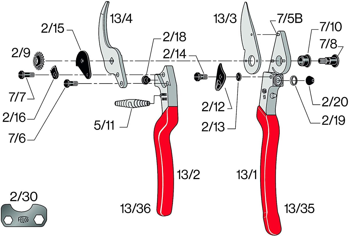 Felco cesoia forbice polivalente Mod.13