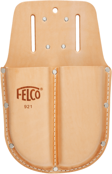 Felco 921 Fodero per cesoie forbici da potare doppio in cuoio con passante e clip a molla