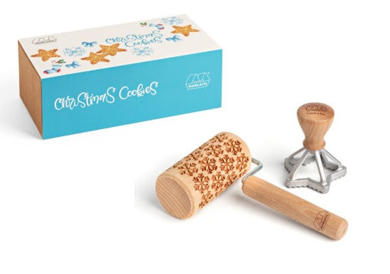 Marcato set biscotti per Natale a stella +ricettario XPR-008-blu