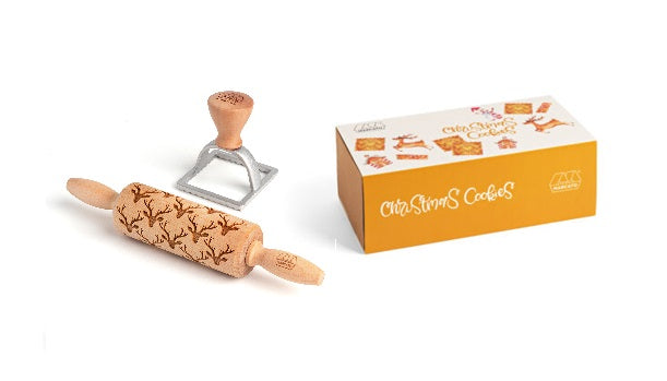 Marcato set biscotti per Natale quadrati +ricettario XPR-008-ORO