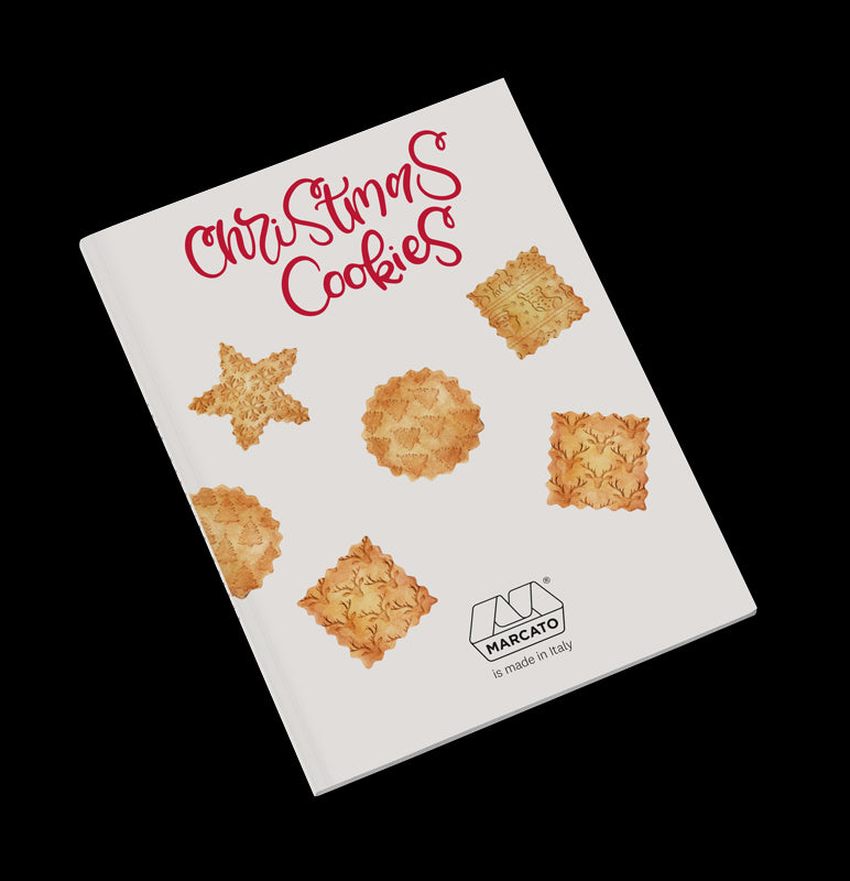 Marcato set biscotti per Natale quadrati +ricettario XPR-008-ORO