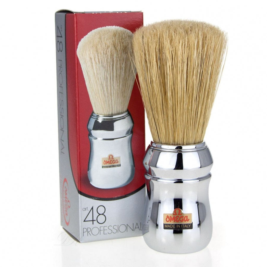Omega 48 pennello professionale da barba in pura setola