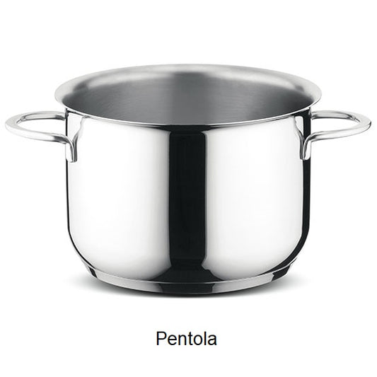 Lagostina batteria pentole e tegami "Deliziosa" set 16 pezzi inox adatta ai piani a induzione