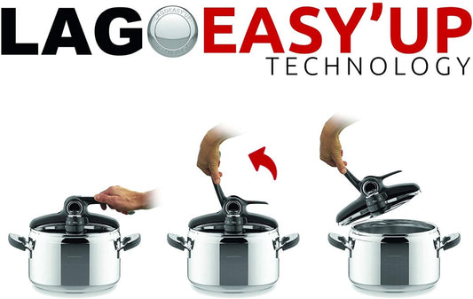 Lagostina Deliziosa Lagoeasy'up Pentola a pressione Ø cm 22 - L5