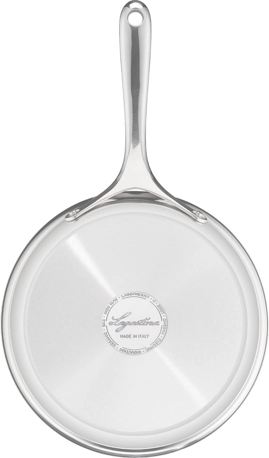 Lagostina padella Ø28 cm Orchestra in acciaio inox induzione Made in Italy 011108040128